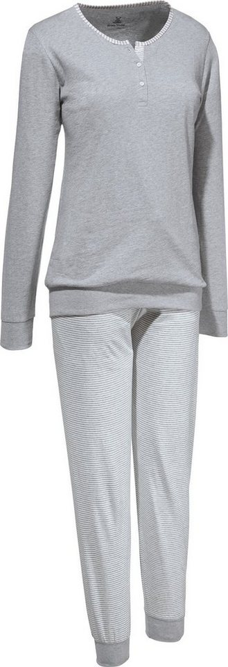 Erwin Müller Pyjama Damen-Schlafanzug Single-Jersey Streifen von Erwin Müller