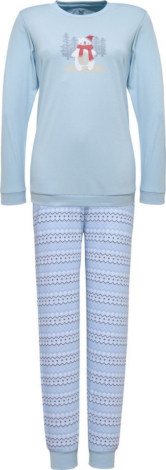 Erwin Müller Pyjama Damen-Schlafanzug Single-Jersey gemustert von Erwin Müller