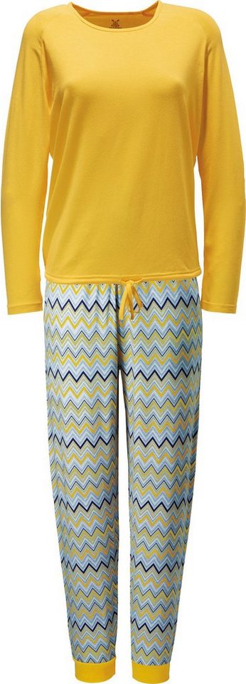 Erwin Müller Pyjama Damen-Schlafanzug Single-Jersey gemustert von Erwin Müller