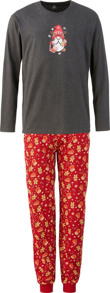 Erwin Müller Pyjama Damen-Schlafanzug Single-Jersey gemustert von Erwin Müller