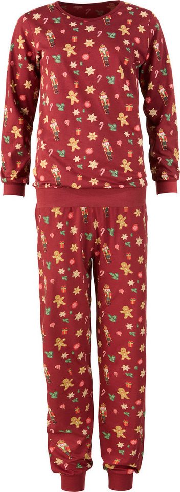 Erwin Müller Pyjama Damen-Schlafanzug Single-Jersey gemustert von Erwin Müller