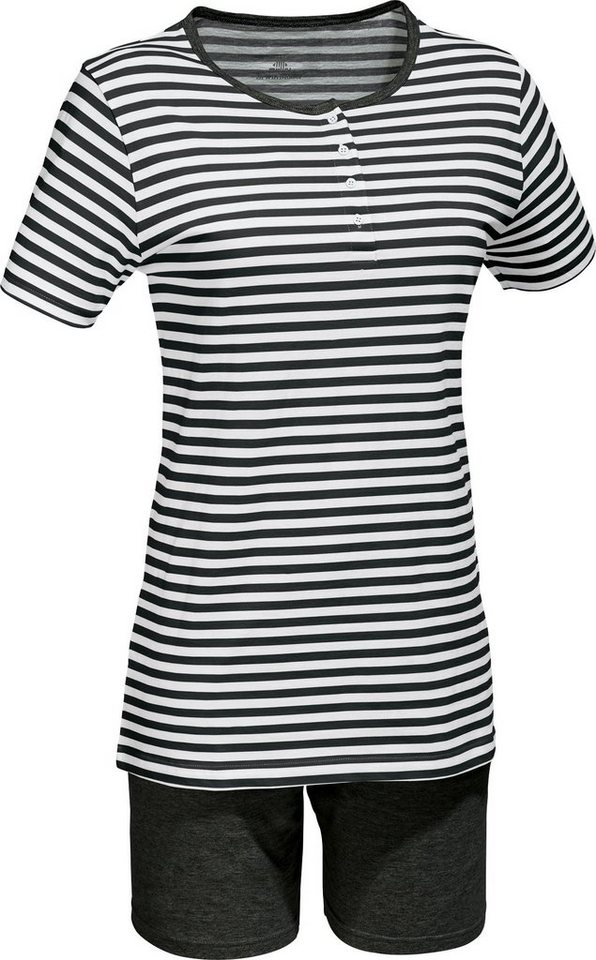 Erwin Müller Pyjama Damen-Shorty Single-Jersey Streifen von Erwin Müller