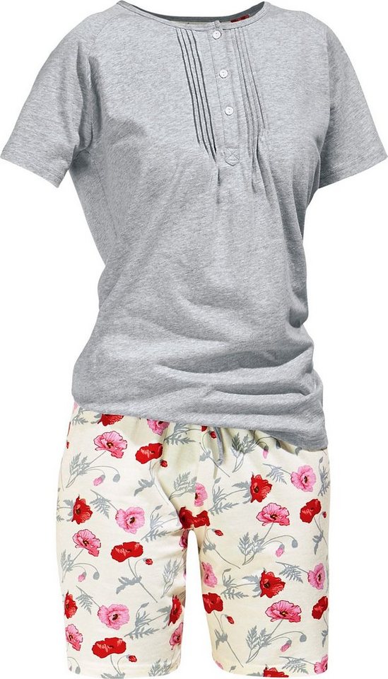 Erwin Müller Pyjama Damen-Shorty Single-Jersey Blumen von Erwin Müller