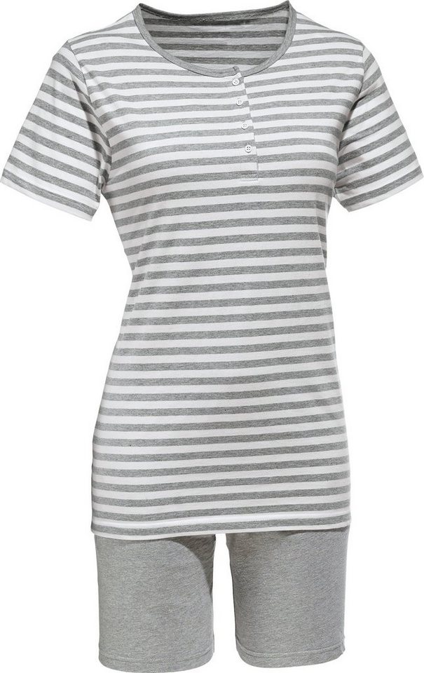 Erwin Müller Pyjama Damen-Shorty Single-Jersey Streifen von Erwin Müller