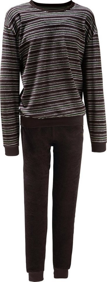 Erwin Müller Pyjama Herren-Schlafanzug Frottee Streifen von Erwin Müller