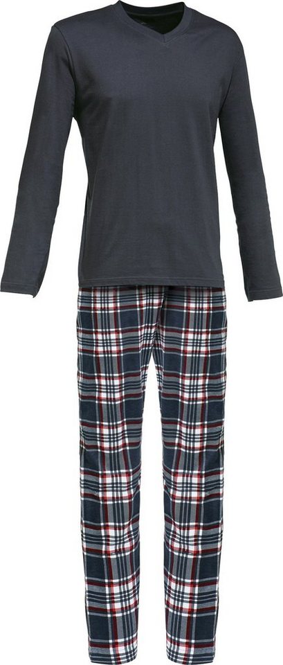 Erwin Müller Pyjama Herren-Schlafanzug Single-Jersey Karo von Erwin Müller