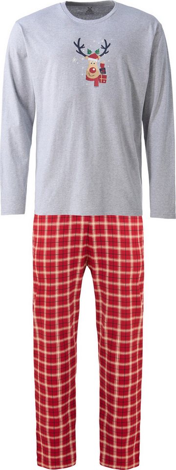 Erwin Müller Pyjama Herren-Schlafanzug Single-Jersey Karo von Erwin Müller