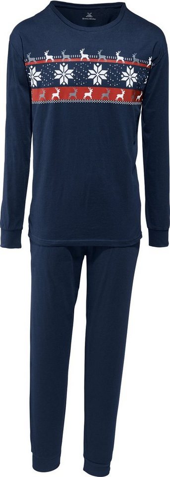 Erwin Müller Pyjama Herren-Schlafanzug Single-Jersey gemustert von Erwin Müller