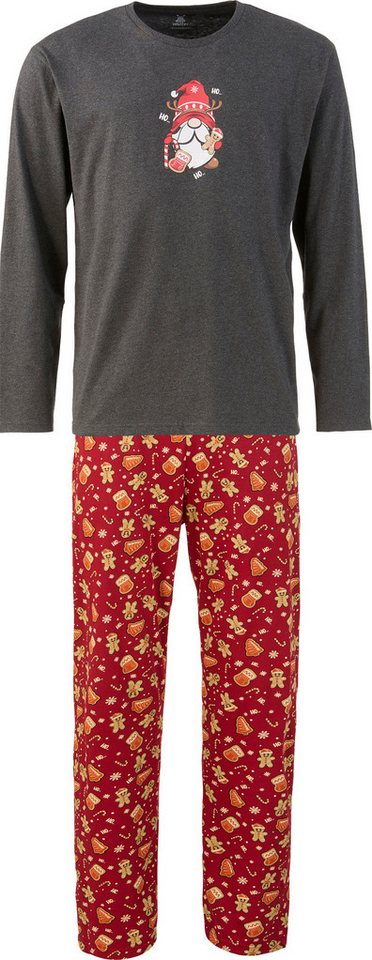 Erwin Müller Pyjama Herren-Schlafanzug Single-Jersey gemustert von Erwin Müller