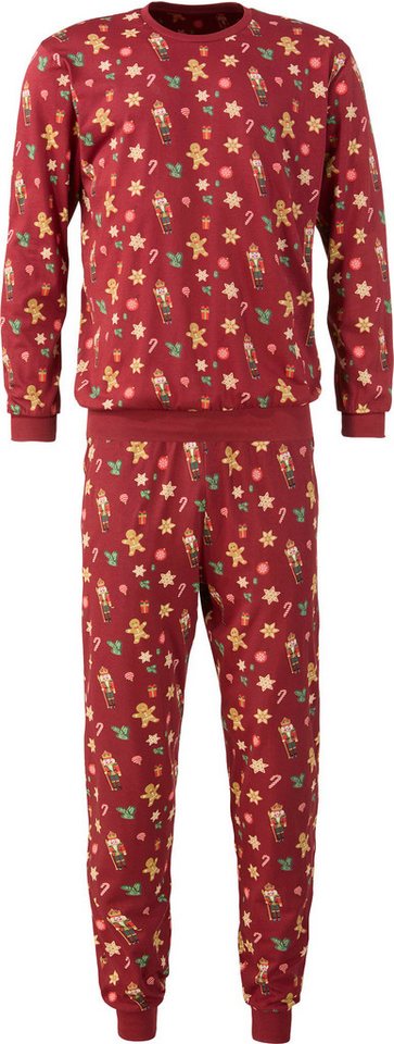 Erwin Müller Pyjama Herren-Schlafanzug Single-Jersey gemustert von Erwin Müller