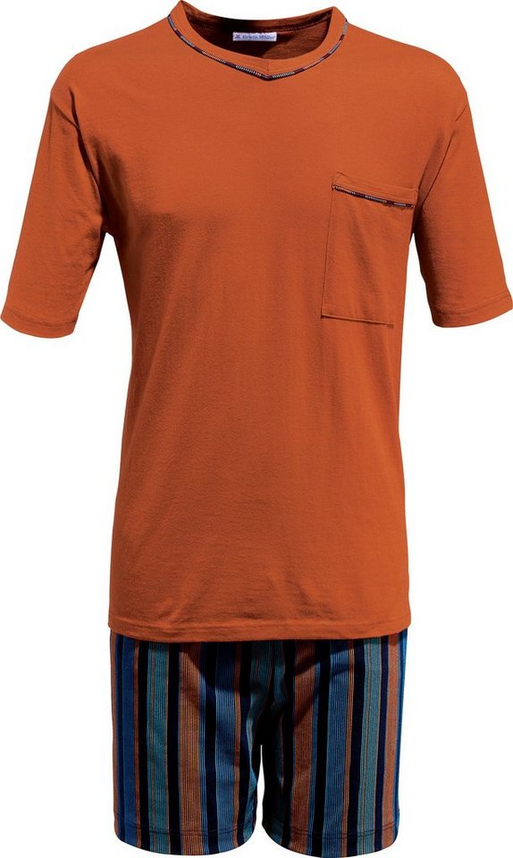 Erwin Müller Pyjama Herren-Shorty (2 tlg) Single-Jersey Streifen von Erwin Müller