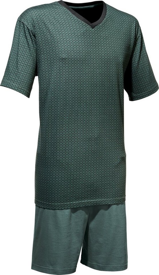 Erwin Müller Pyjama Herren-Shorty Single-Jersey gemustert von Erwin Müller