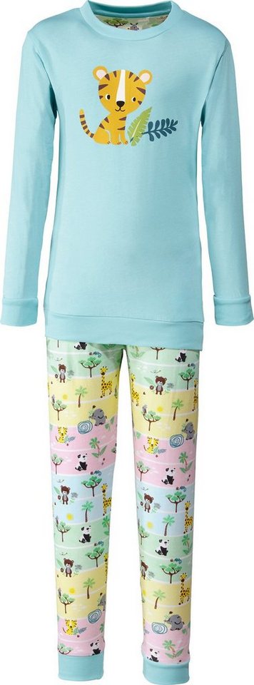 Erwin Müller Pyjama Kinder-Schlafanzug (2 tlg) Single-Jersey Tiermotiv von Erwin Müller