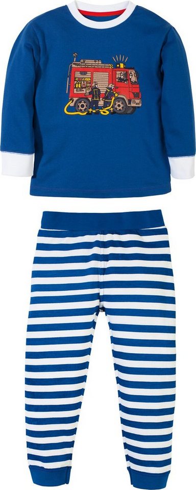 Erwin Müller Pyjama Kinder-Schlafanzug Interlock-Jersey Streifen von Erwin Müller