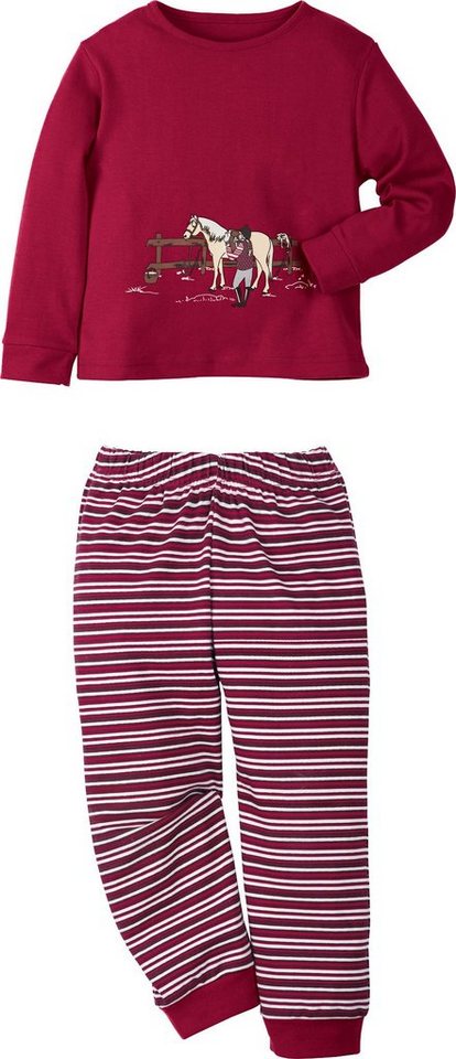 Erwin Müller Pyjama Kinder-Schlafanzug Interlock-Jersey Streifen von Erwin Müller