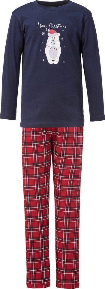 Erwin Müller Pyjama Kinder-Schlafanzug Single-Jersey Karo von Erwin Müller