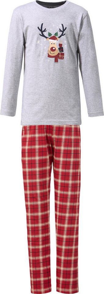 Erwin Müller Pyjama Kinder-Schlafanzug Single-Jersey Karo von Erwin Müller