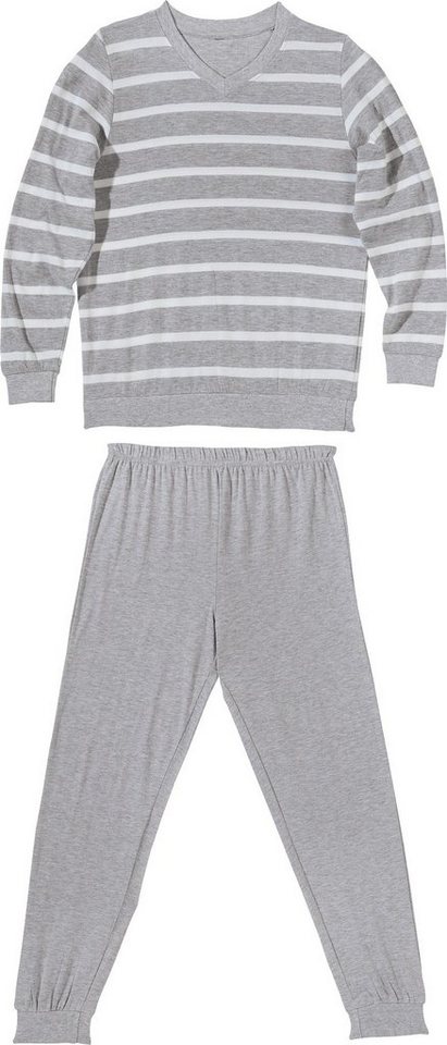 Erwin Müller Pyjama Kinder-Schlafanzug Single-Jersey Streifen von Erwin Müller