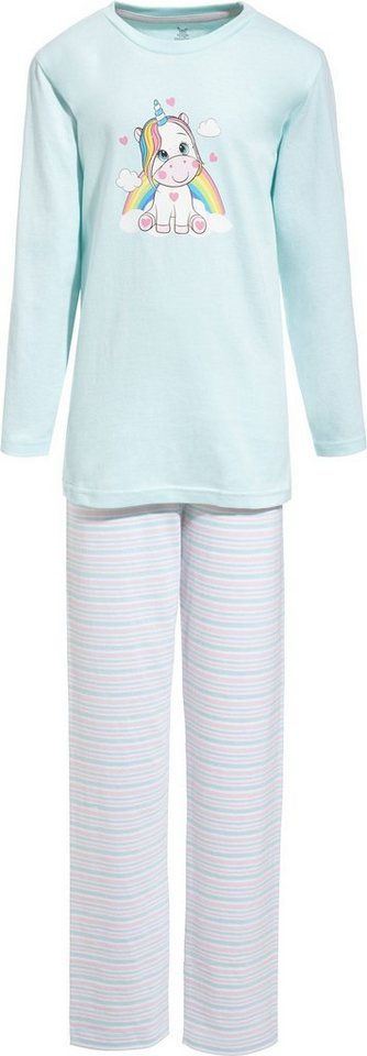 Erwin Müller Pyjama Kinder-Schlafanzug Single-Jersey Streifen von Erwin Müller