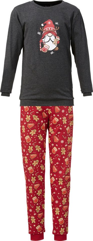 Erwin Müller Pyjama Kinder-Schlafanzug Single-Jersey gemustert von Erwin Müller