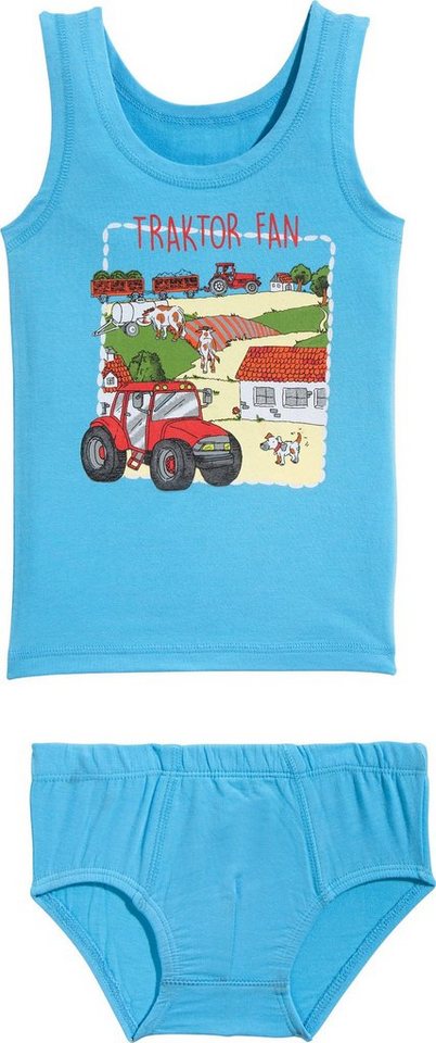 Erwin Müller Set: Unterhemd Jungen-Unterwäsche-Set 2-teilig Single-Jersey gemustert von Erwin Müller