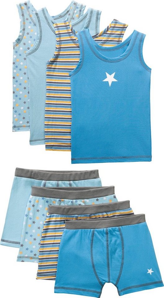 Erwin Müller Set: Unterhemd Jungen-Unterwäsche-Set 8-teilig Single-Jersey Uni von Erwin Müller