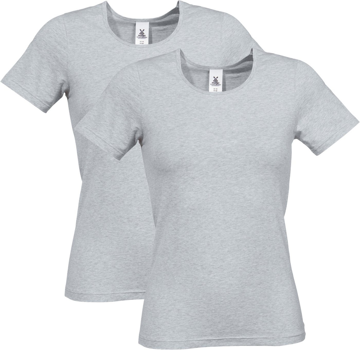 Erwin Müller T-Shirt Damen-Unterhemd, 1/2-Arm 2er-Pack (2-tlg) Single-Jersey Uni von Erwin Müller