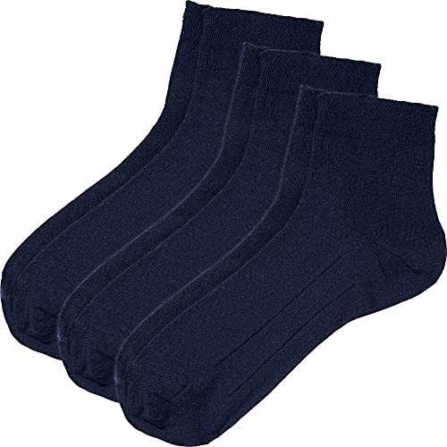 Erwin Müller Unisex-Kurzsocken 3er-Pack marine Größe 43-46 von Erwin Müller