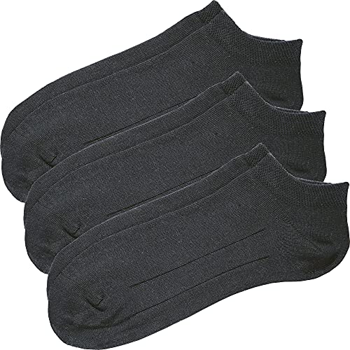 Erwin Müller Unisex-Sneaker-Socken 3 Paar anthrazit Größe 39-42 von Erwin Müller