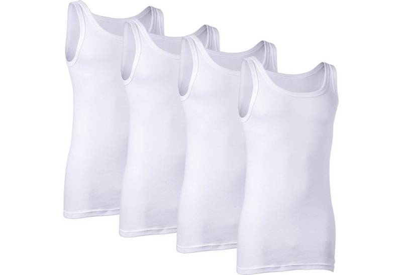 Erwin Müller Unterhemd Herren-Unterhemd 4er-Pack Doppelripp Uni von Erwin Müller