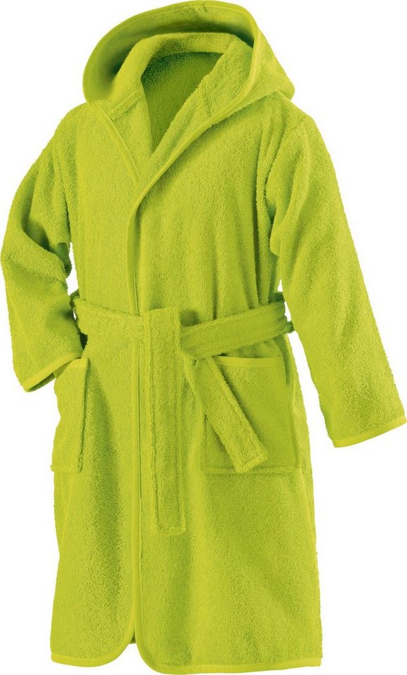 Erwin Müller Kinderbademantel Kinder-Bademantel mit Kapuze, Rückenlänge: 75 cm, Frottier, mit Kapuze, default, Walk-Frottier Uni von Erwin Müller