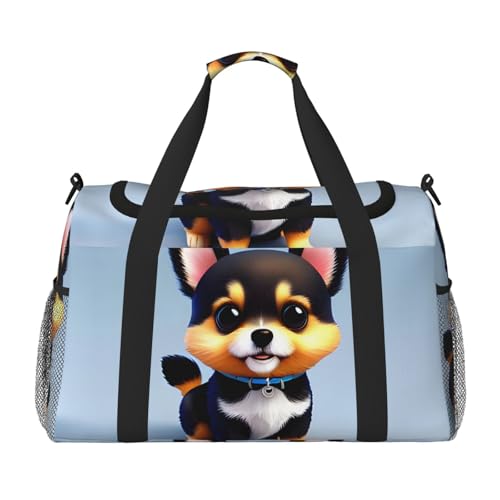 Card Love Sporttasche mit Welpen-Aufdruck, für Reisen, Schultertasche, Wochenender, Übernachtung, Sporttasche, Turnbeutel für Männer und Frauen Card Love Sporttasche mit Welpen-Aufdruck, für Reisen, Schultertasche, Wochenender, Übernachtung, Sporttasche, Turnbeutel für Männer und Frauen von Erwqavc