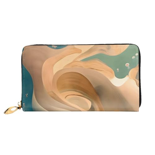 Erwqavc Dunhuang Mystery Print Lange Geldbörse für Damen & Herren Leder Bifold Wallets Case Clutch Geldbörse Reise Münzfach von Erwqavc