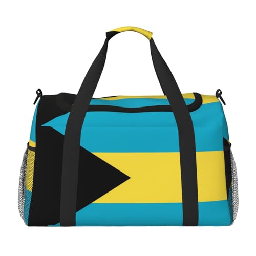 Erwqavc Reisetasche mit Flagge der Bahamas, für Reisen, Schultertasche, Wochenendtasche, Übernachtungs-Handtasche, Sporttasche, Turnbeutel für Damen und Herren Erwqavc Reisetasche mit Flagge der Bahamas, für Reisen, Schultertasche, Wochenendtasche, Übernachtungs-Handtasche, Sporttasche, Turnbeutel für Damen und Herren von Erwqavc