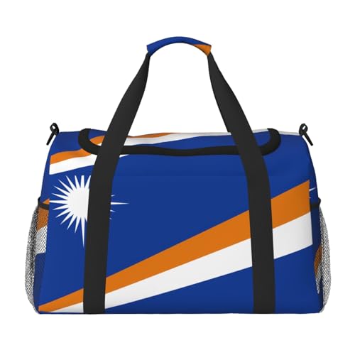 Erwqavc Reisetasche mit Flagge der Marshallinseln, für Reisen, Schultertasche, Wochenendtasche, Übernachtung, Sporttasche, Turnbeutel für Damen und Herren Erwqavc Reisetasche mit Flagge der Marshallinseln, für Reisen, Schultertasche, Wochenendtasche, Übernachtung, Sporttasche, Turnbeutel für Damen und Herren von Erwqavc