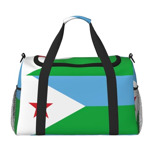 Erwqavc Reisetasche mit Flagge von Dschibuti, für Reisen, Schultertasche, Wochenend-Handtasche, Sporttasche, Turnbeutel für Damen und Herren Erwqavc Reisetasche mit Flagge von Dschibuti, für Reisen, Schultertasche, Wochenend-Handtasche, Sporttasche, Turnbeutel für Damen und Herren von Erwqavc