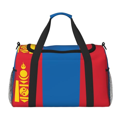 Erwqavc Reisetasche mit mongolischer Flagge, für Reisen, Schultertasche, Wochenend-Handtasche, Sporttasche, Turnbeutel für Damen und Herren Erwqavc Reisetasche mit mongolischer Flagge, für Reisen, Schultertasche, Wochenend-Handtasche, Sporttasche, Turnbeutel für Damen und Herren von Erwqavc