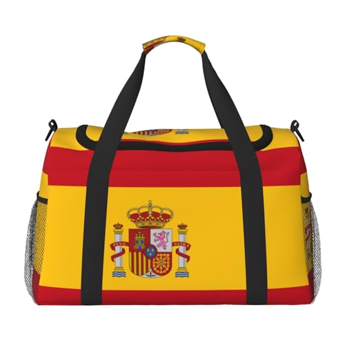 Erwqavc Reisetasche mit spanischer Flagge, für Reisen, Schultertasche, Wochenend-Handtasche, Sporttasche, Turnbeutel für Damen und Herren Erwqavc Reisetasche mit spanischer Flagge, für Reisen, Schultertasche, Wochenend-Handtasche, Sporttasche, Turnbeutel für Damen und Herren von Erwqavc