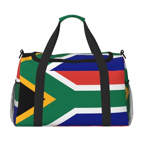 Erwqavc Reisetasche mit südafrikanischer Flagge, für Reisen, Schultertasche, Wochenend-Handtasche, Sporttasche, Turnbeutel für Damen und Herren Erwqavc Reisetasche mit südafrikanischer Flagge, für Reisen, Schultertasche, Wochenend-Handtasche, Sporttasche, Turnbeutel für Damen und Herren von Erwqavc