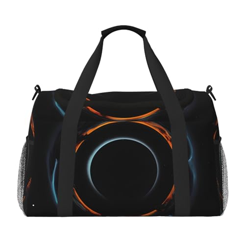 Mysterious Cosmic Reisetasche mit schwarzen Löchern, für Reisen, Schultertasche, Wochenend-Handtasche, Sporttasche, Turnbeutel für Damen und Herren von Erwqavc