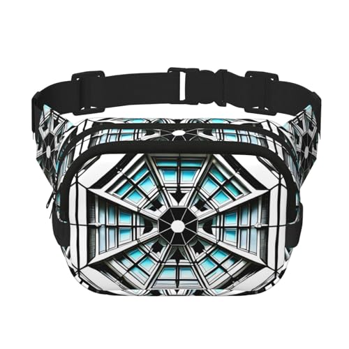 Quadratische, doppellagige Hüfttasche für Damen und Herren, achteckiger Aufdruck, leichte Umhängetasche, zum Laufen, Wandern Quadratische, doppellagige Hüfttasche für Damen und Herren, achteckiger Aufdruck, leichte Umhängetasche, zum Laufen, Wandern von Erwqavc