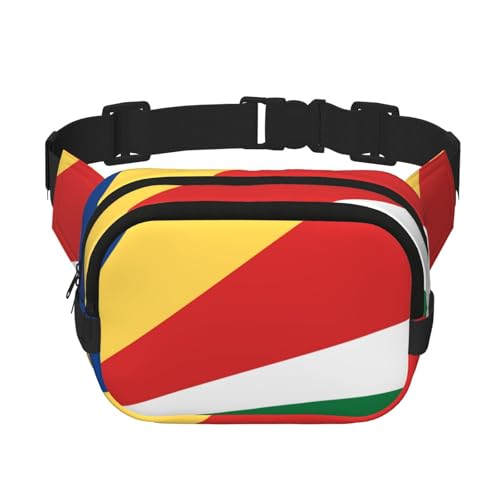 Quadratische doppellagige Hüfttasche für Damen und Herren, Flagge der Seychellen, leichte Umhängetasche, zum Laufen, Wandern Quadratische doppellagige Hüfttasche für Damen und Herren, Flagge der Seychellen, leichte Umhängetasche, zum Laufen, Wandern von Erwqavc