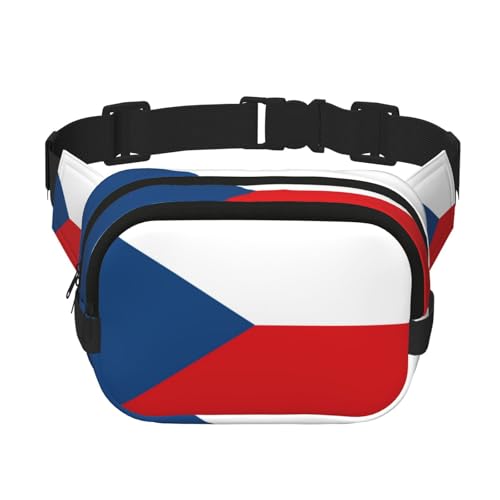 Quadratische doppellagige Hüfttasche für Damen und Herren, Flagge der Tschechischen Republik, leichte Umhängetasche, zum Laufen, Wandern Quadratische doppellagige Hüfttasche für Damen und Herren, Flagge der Tschechischen Republik, leichte Umhängetasche, zum Laufen, Wandern von Erwqavc