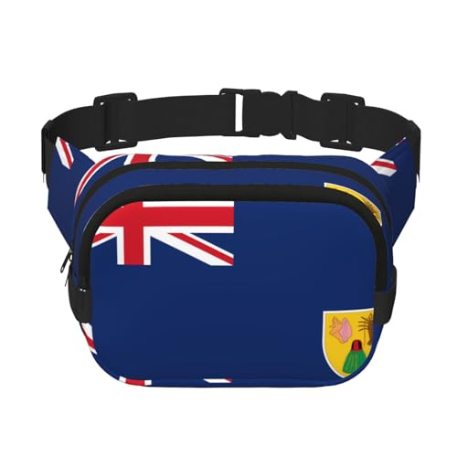 Quadratische doppellagige Hüfttasche für Damen und Herren, Flagge der Turks- und Caicosinseln, leichte Umhängetasche, zum Laufen, Wandern Quadratische doppellagige Hüfttasche für Damen und Herren, Flagge der Turks- und Caicosinseln, leichte Umhängetasche, zum Laufen, Wandern von Erwqavc