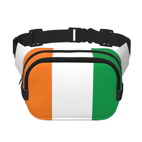 Quadratische doppellagige Hüfttasche für Damen und Herren, Flagge von Elfenbeinküste, leichte Umhängetasche, zum Laufen, Wandern Quadratische doppellagige Hüfttasche für Damen und Herren, Flagge von Elfenbeinküste, leichte Umhängetasche, zum Laufen, Wandern von Erwqavc
