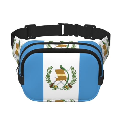 Quadratische doppellagige Hüfttasche für Damen und Herren, Flagge von Guatemala, leichte Umhängetasche, zum Laufen, Wandern Quadratische doppellagige Hüfttasche für Damen und Herren, Flagge von Guatemala, leichte Umhängetasche, zum Laufen, Wandern von Erwqavc