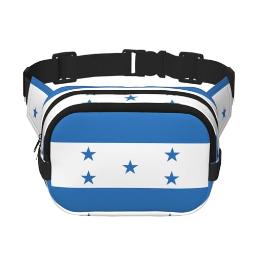 Quadratische doppellagige Hüfttasche für Damen und Herren, Flagge von Honduras, leichte Umhängetasche, zum Laufen, Wandern Quadratische doppellagige Hüfttasche für Damen und Herren, Flagge von Honduras, leichte Umhängetasche, zum Laufen, Wandern von Erwqavc