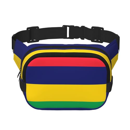 Quadratische doppellagige Hüfttasche für Damen und Herren, Flagge von Mauritius, leichte Umhängetasche, zum Laufen, Wandern Quadratische doppellagige Hüfttasche für Damen und Herren, Flagge von Mauritius, leichte Umhängetasche, zum Laufen, Wandern von Erwqavc