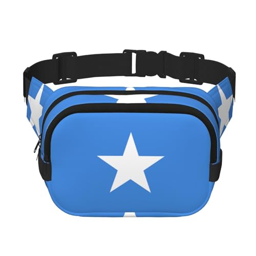 Quadratische doppellagige Hüfttasche für Damen und Herren, Somali-Flagge, leichte Umhängetasche, zum Laufen, Wandern Quadratische doppellagige Hüfttasche für Damen und Herren, Somali-Flagge, leichte Umhängetasche, zum Laufen, Wandern von Erwqavc