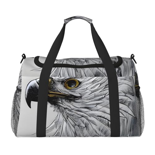 Reisetasche mit Adlermuster für Reisen, Schultertasche, Wochenend-Handtasche, Sporttasche, Turnbeutel für Damen und Herren Reisetasche mit Adlermuster für Reisen, Schultertasche, Wochenend-Handtasche, Sporttasche, Turnbeutel für Damen und Herren von Erwqavc